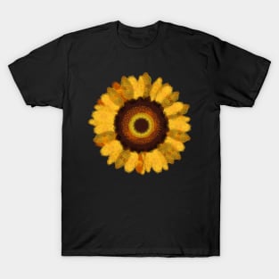 Spirograph collage sunflower T-Shirt